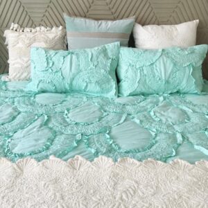 Vintage Ruffle Cotton Quilt Set