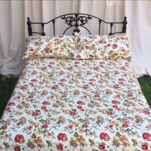 Emis Garden Printed Floral Reversible Cotton Bedspread