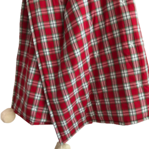 Red Plaid Pom Pom Throw