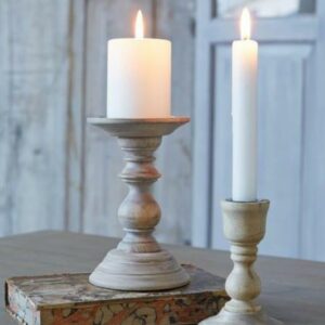 Wooden Candle Holders (Set of 2)