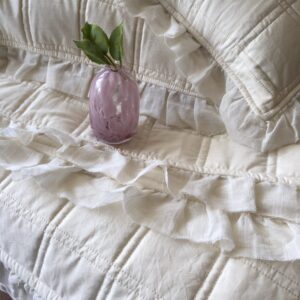 Check Frill Cotton Bedding Set