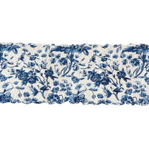 Blue Floral Rectangular Table Runner