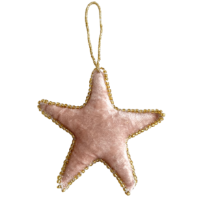 Velvet Five Point Star Ornament