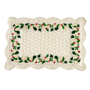 Berry Vine Christmas Quilted Placemat (Set Of 4)