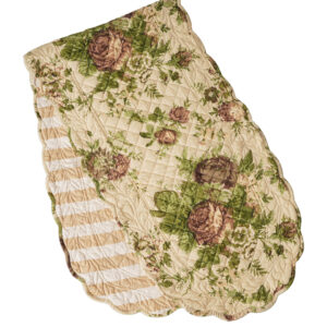 Cabbage Rose Quilted Table Runner