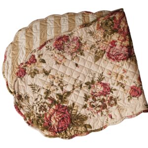 Tea Rose Quilted Table Runner