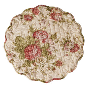 Pink Rose Vintage Round Placemat(set of 4)