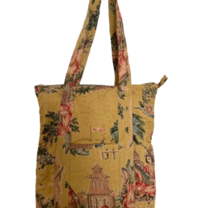 Farmland Toile Print Tote Bag