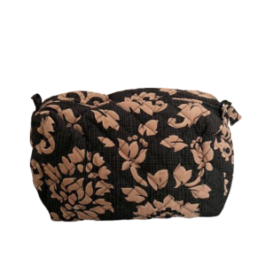 Black Asian Print Travel Pouch