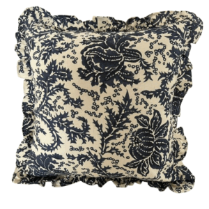 Navy Jacobean Printed Pillow Cover