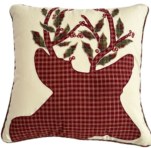 Raindeer Applique Pillow Cover